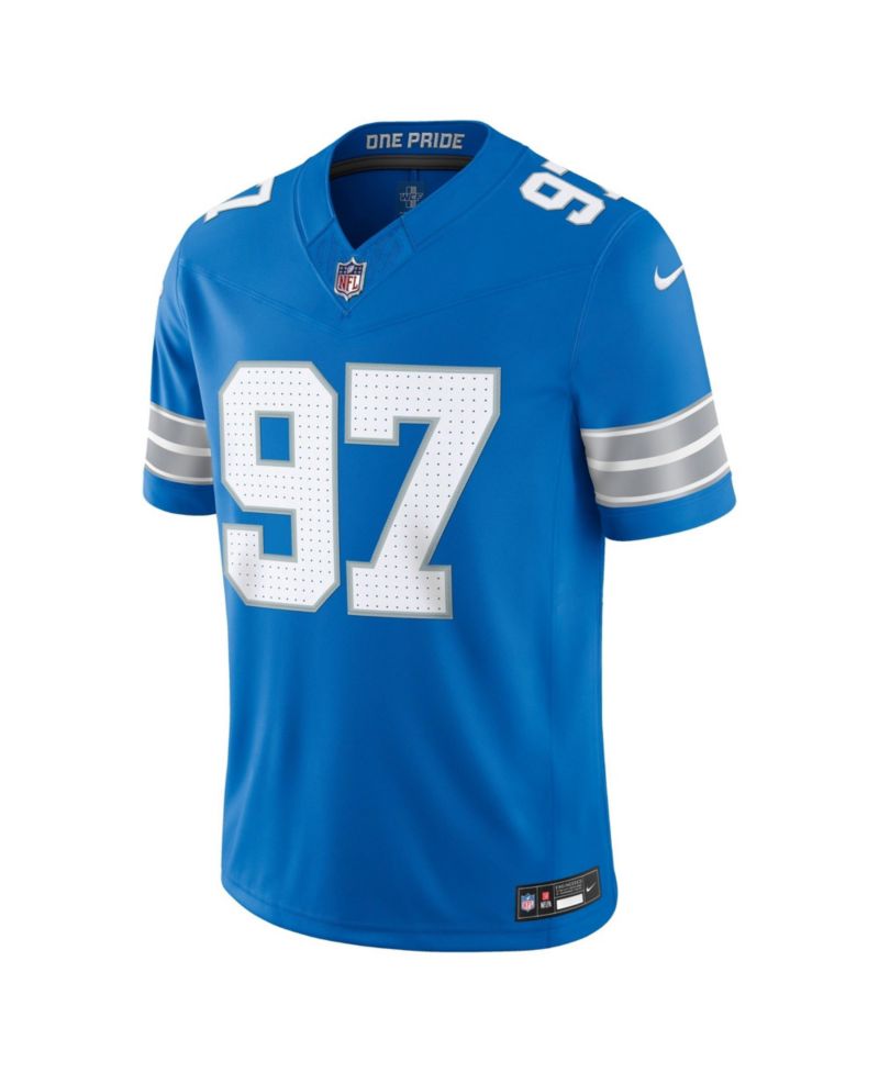 Men's Aidan Hutchinson Blue Detroit Lions Vapor F.U.S.E. Stitched Limited Jersey