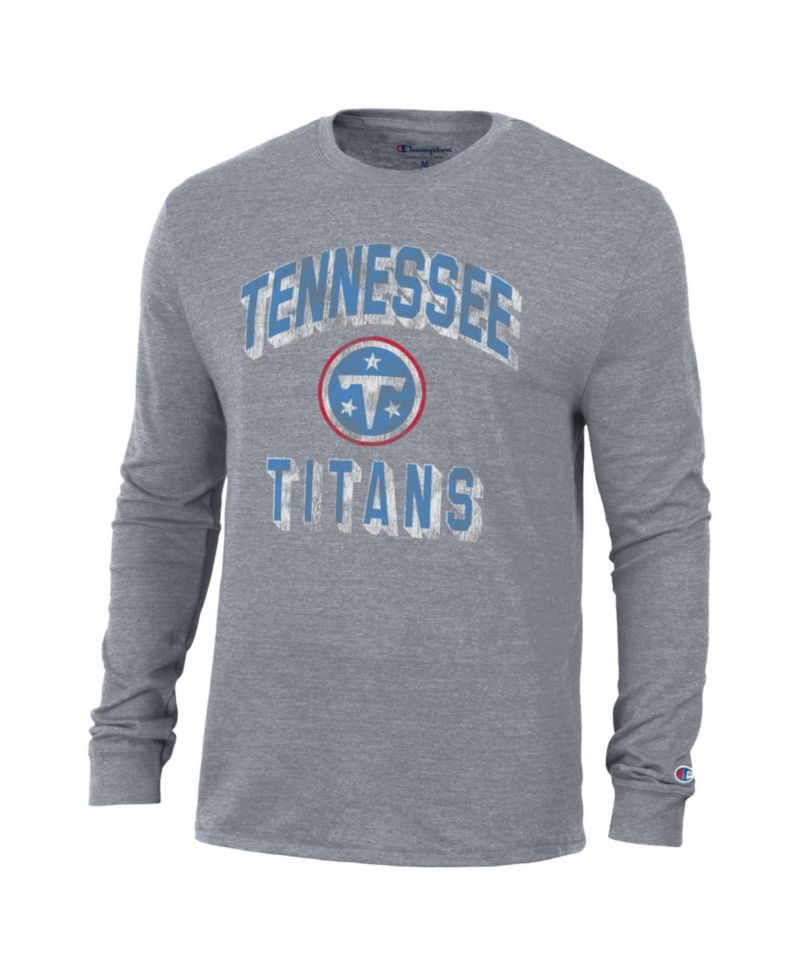Men's Charcoal Tennessee Titans Ultimate Tri-Blend Long Sleeve T-Shirt