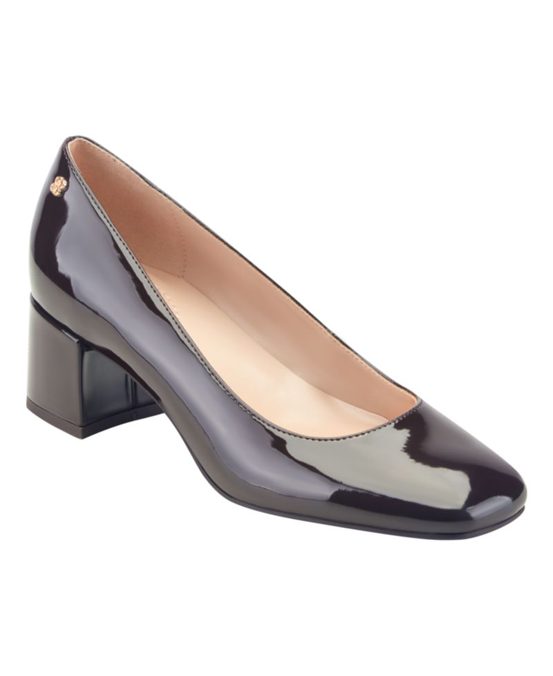 Women's Caser Square Toe Block Heel Slip-On Pumps