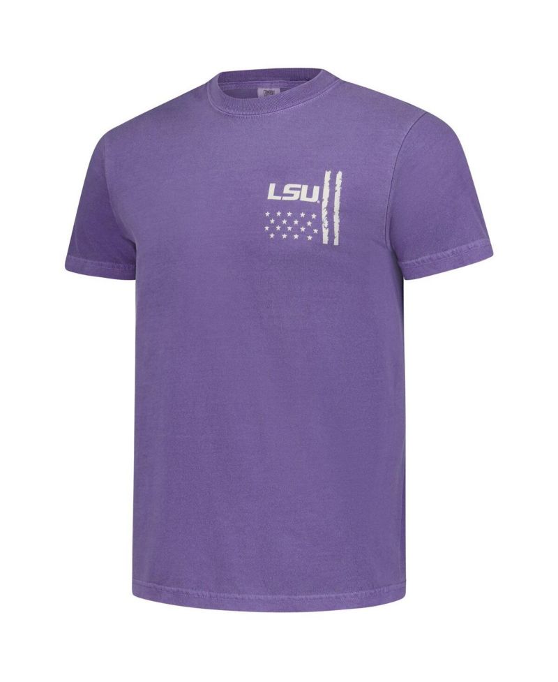 Men's Purple LSU Tigers Comfort Colors OHT Camo Overlay T-Shirt