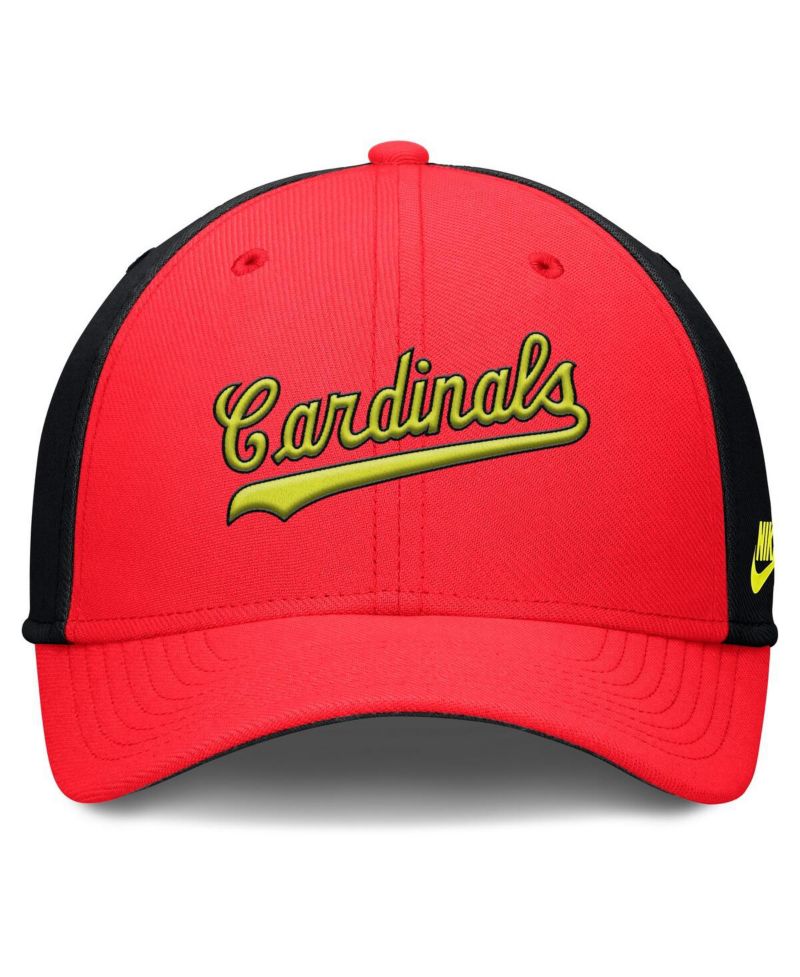 Men's Crimson/Black St. Louis Cardinals Neon 90s Rise Swoosh Flex Hat