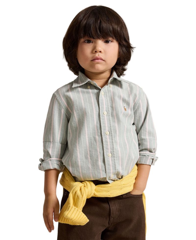 Boys' 2T-7 Striped Long-Sleeve Oxford Shirt