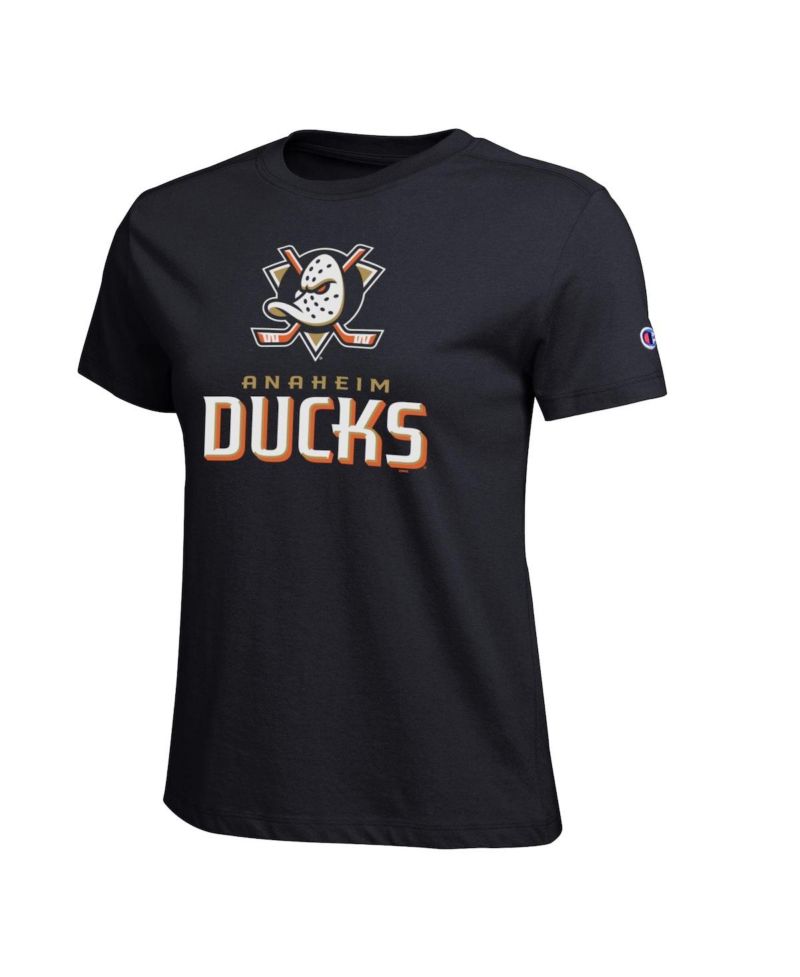 Women's Black Anaheim Ducks Wordmark Lockup T-Shirt