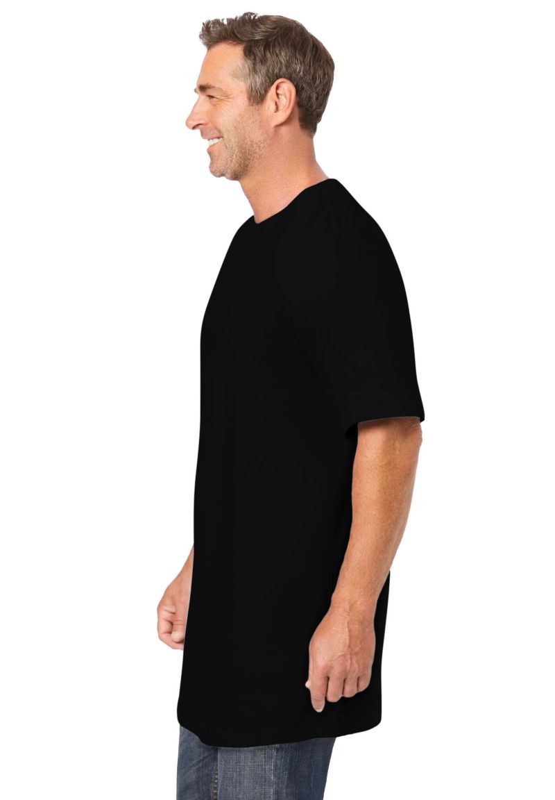 Men's Shrink-Less Lightweight Longer-Length Crewneck T-Shirt