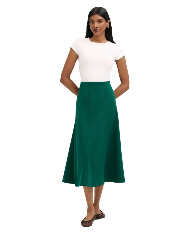 Women's Mae High-Waisted A-Line Midi Skirt