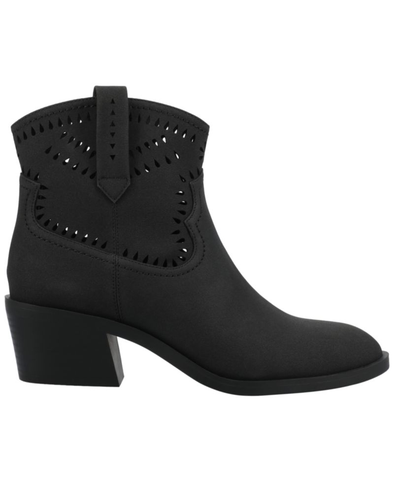 Journee Women's Cheyenne Stacked Heel Western Booties