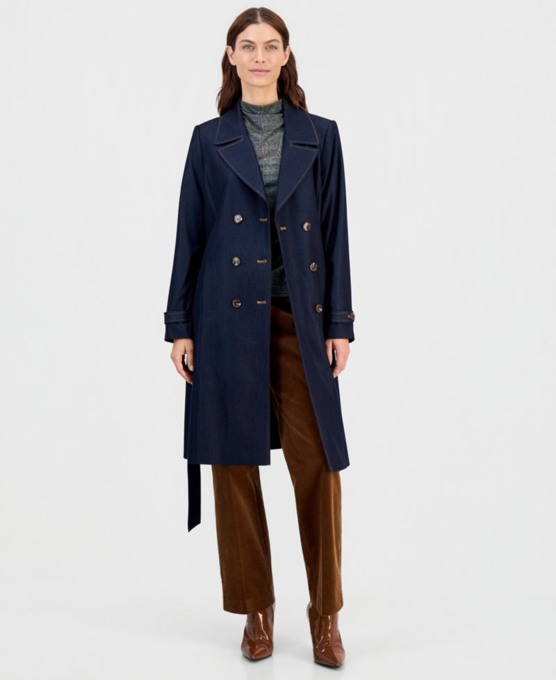 Women's Denim Trench Coat