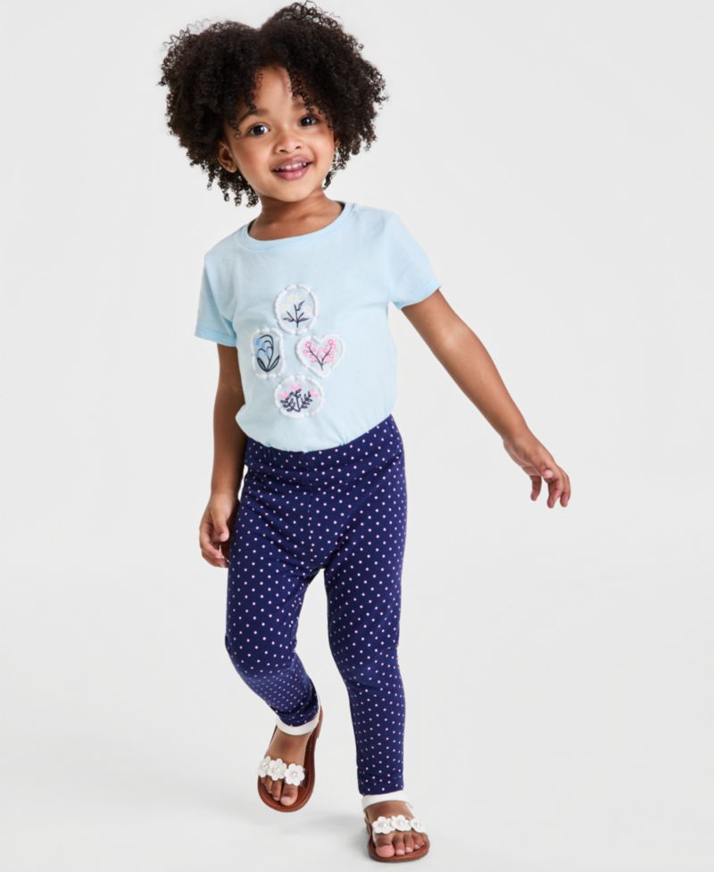 Girls' 12M-5T Dot-Print Leggings