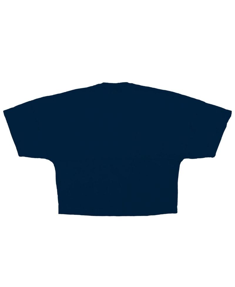Women's Navy Detroit Tigers Skyline Crop T-Shirt