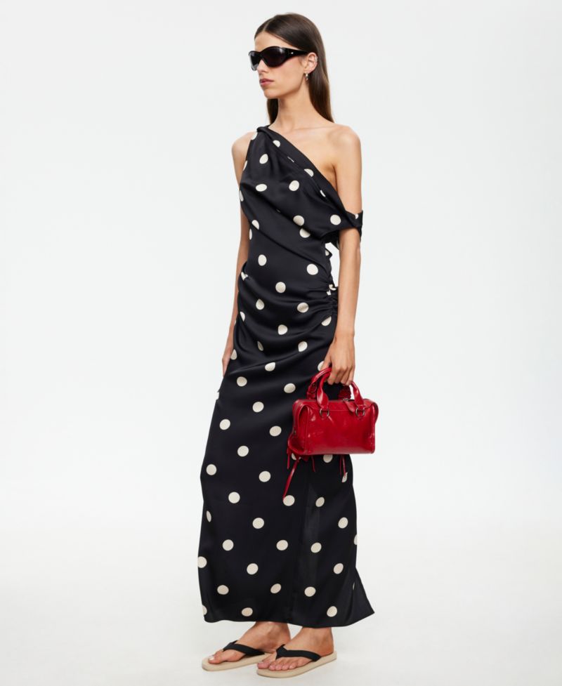 Women's Asymmetric One-Shoulder Maxi Dress