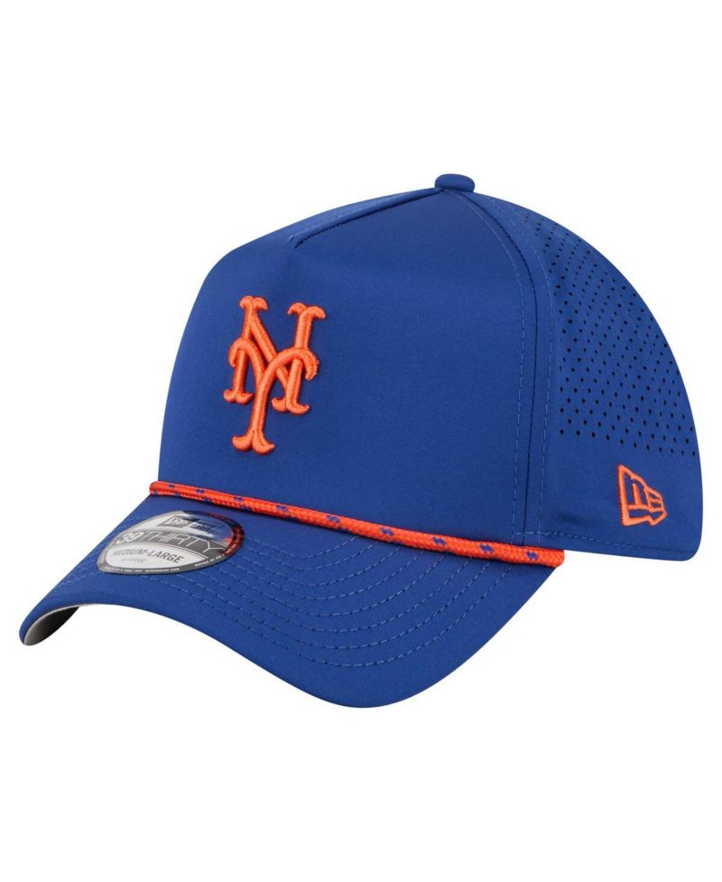 Men's Royal New York Mets 39THIRTY A-Frame Perforated Flex Hat