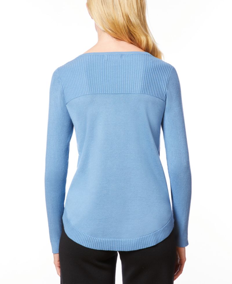 Women's Boat Neck Long-Sleeve Sweater