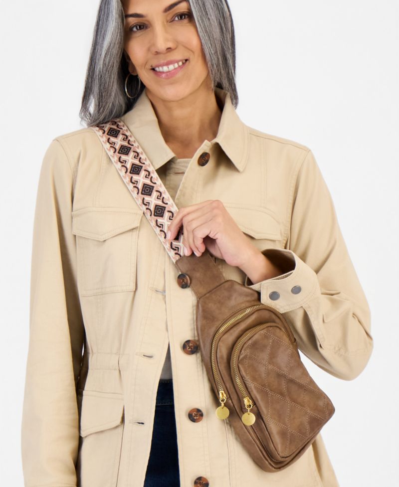 Diamond Quilted Sling Bag