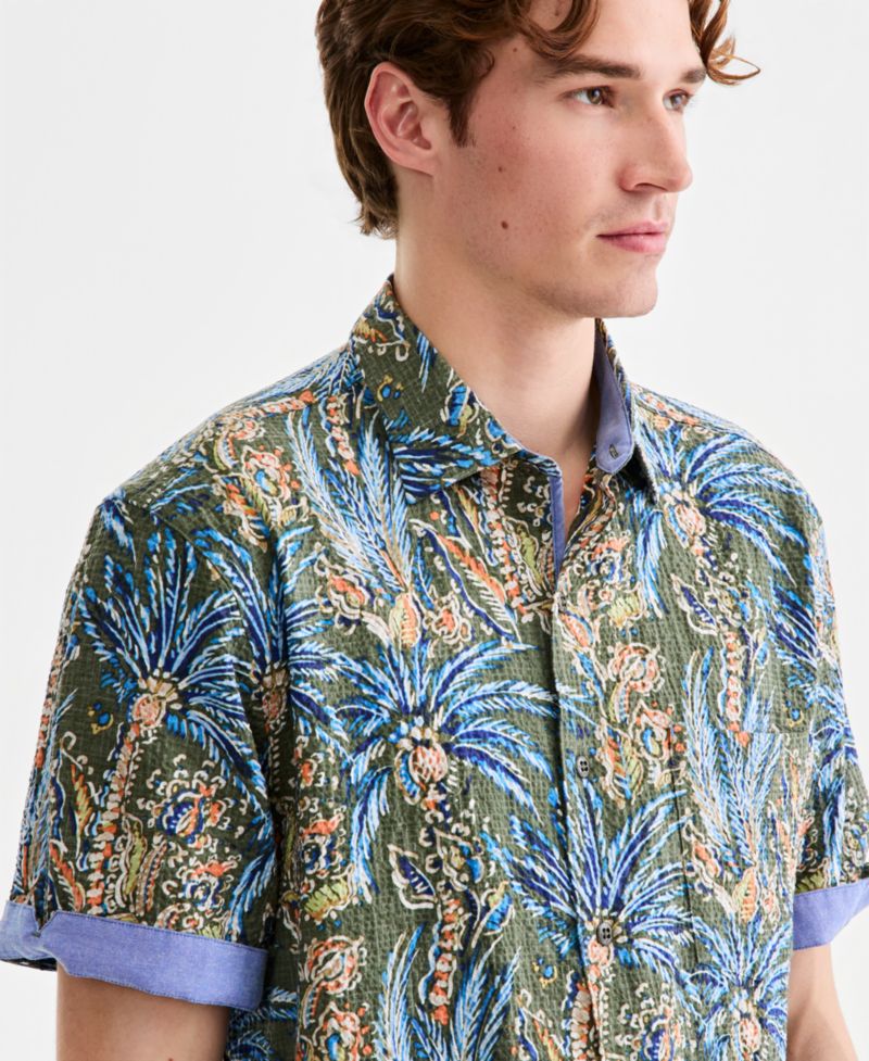 Men's Nova Wave Feira Fronds Short-Sleeve Shirt