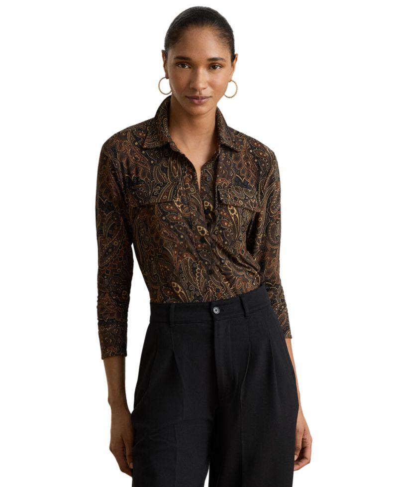 Women's Paisley Stretch Jersey Shirt