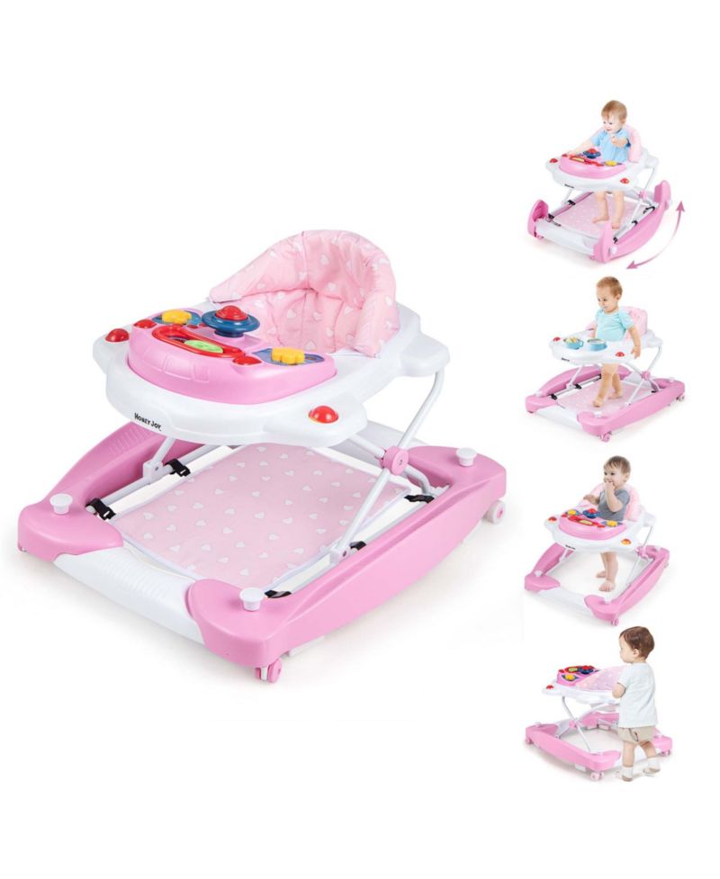 6 in 1 Baby Walker Adjustable Toddler Activity Center with Music Tray