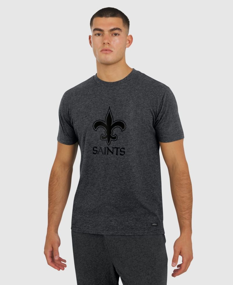Men's Graphite New Orleans Saints Players Lounge Tri-Blend T-Shirt