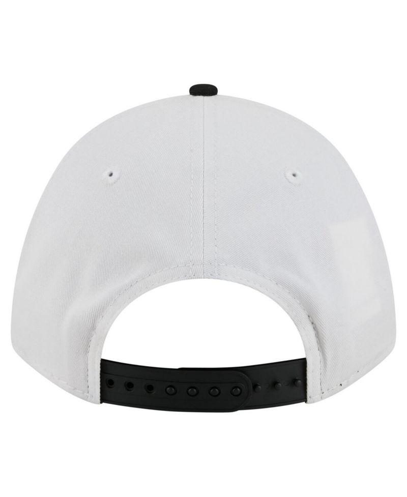 Men's White/Black Purdue Boilermakers Arch Two-Tone Rope 9FORTY A-Frame M-Crown Adjustable Hat