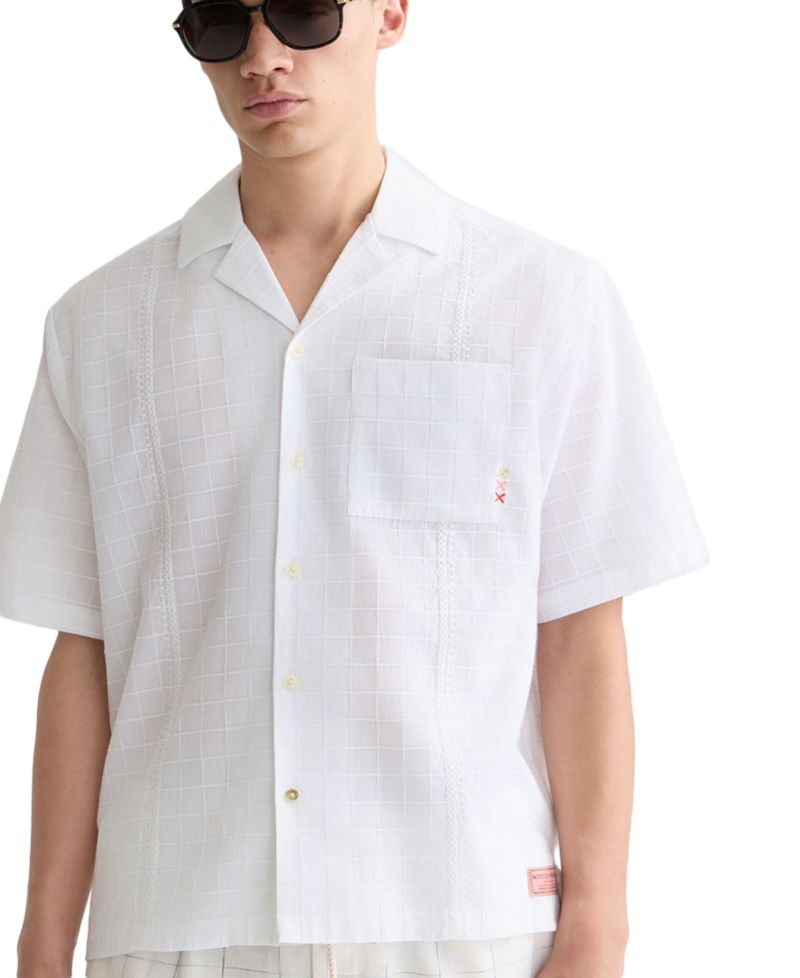 Men's Embroidered Short-Sleeve Shirt
