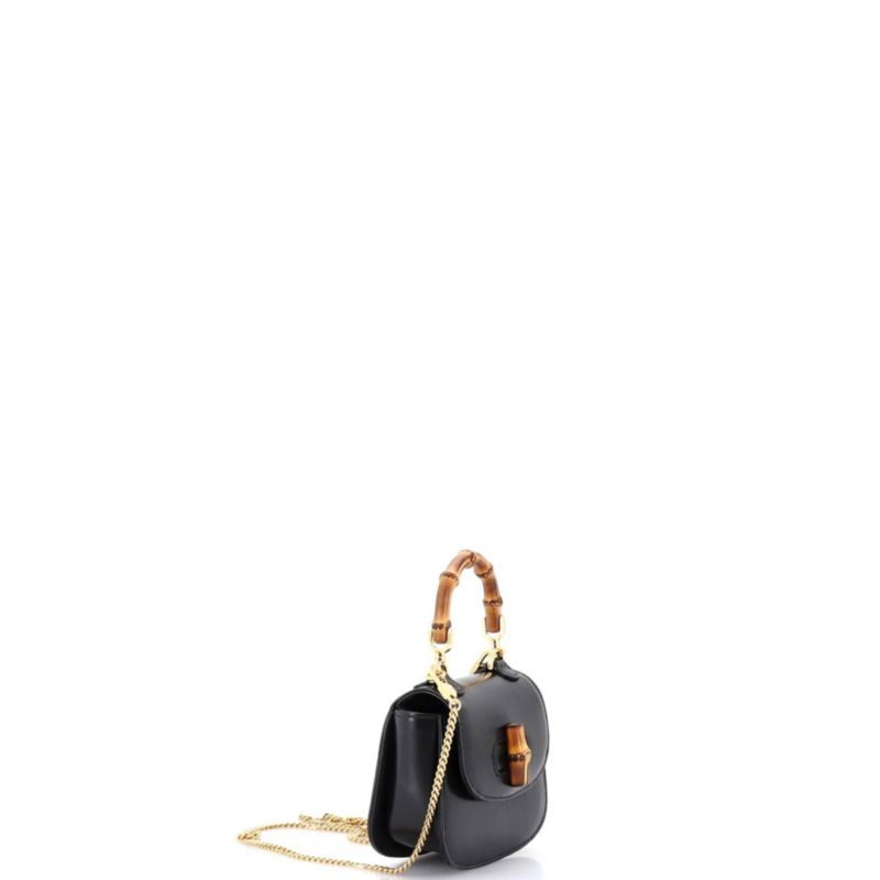 Super Mini Bamboo 1947 Top Handle Bag Leather