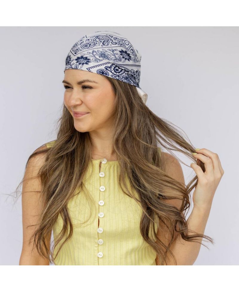 Women's Satin Paisley Headscarf