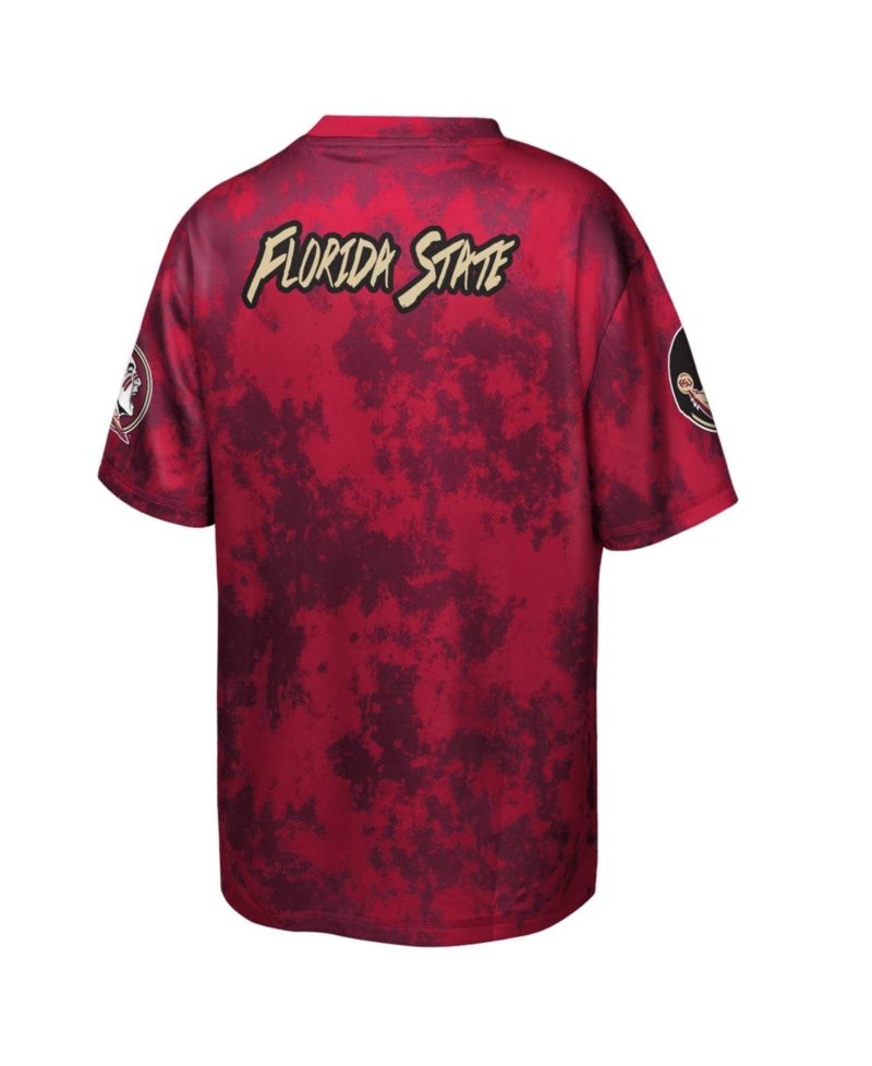 Big Boys and Girls Garnet Florida State Seminoles Off-Side Sublimated T-Shirt
