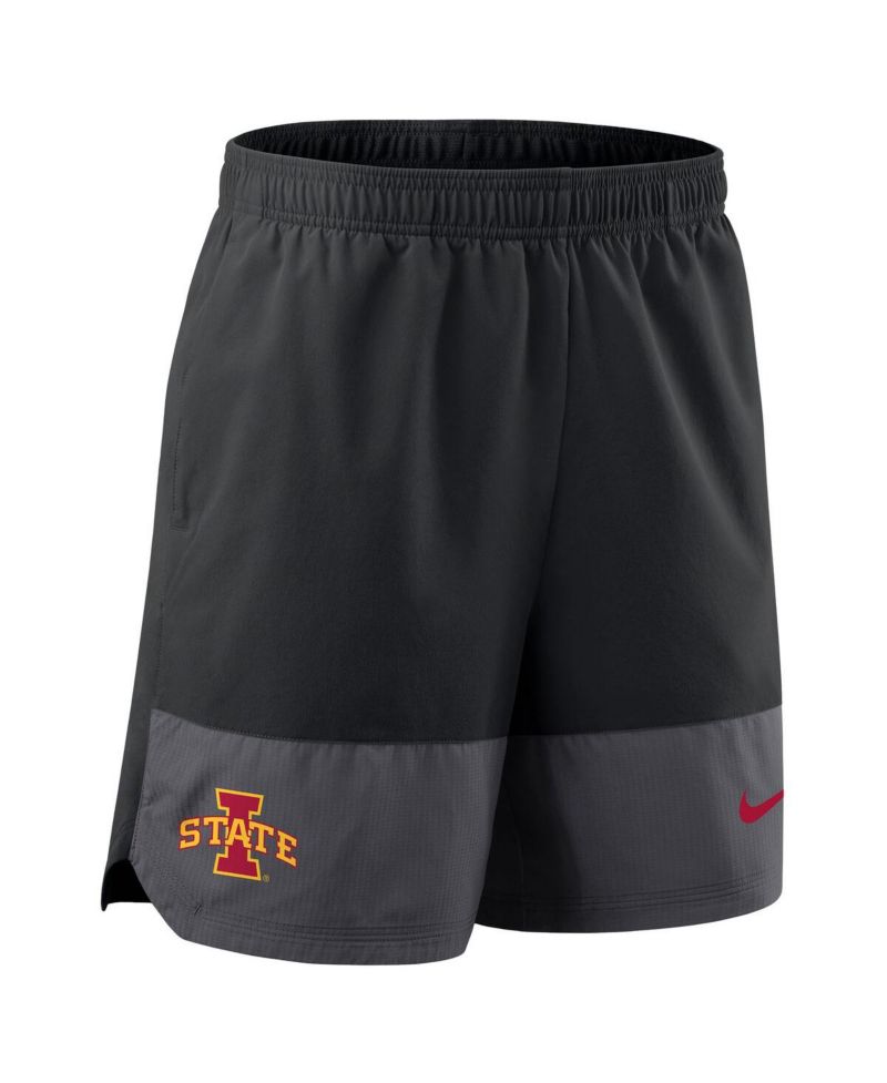 Men's Black Iowa State Cyclones 2025 Sideline Performance Shorts