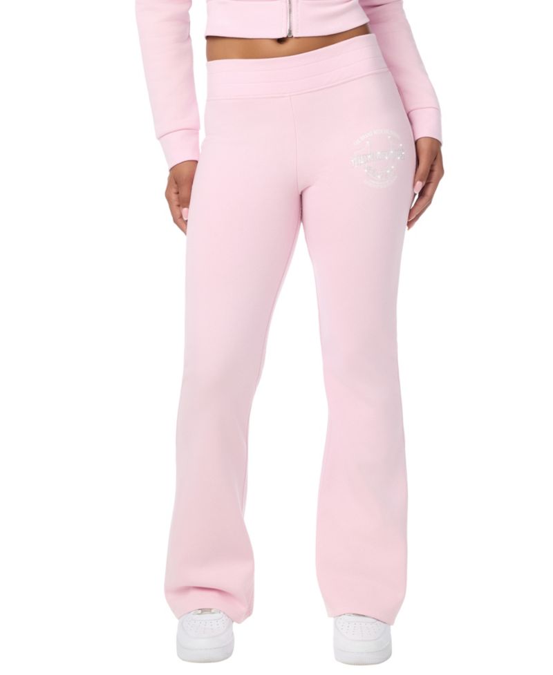 Women's Raw Edge Big T Pull-On Cotton-Blend Bootcut Pants