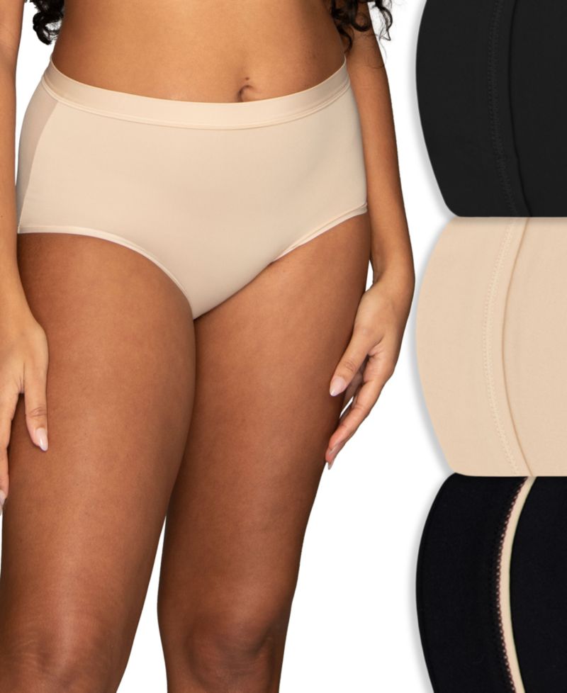 Full-Coverage Ultimate-Stretch Cotton-Lined Panty, 13431, 3-Pack