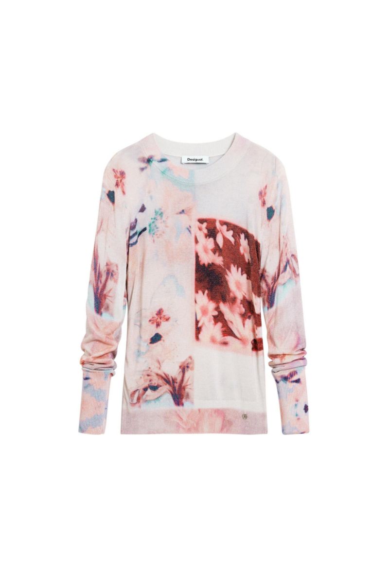 Women's Fine knit collage sweater