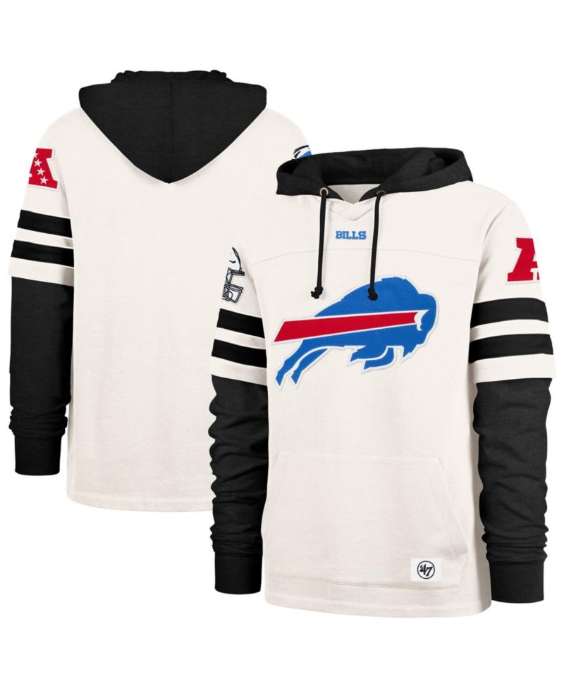 Men's Cream Buffalo Bills Split Zone Cornerback Duo Lacer Hoodie