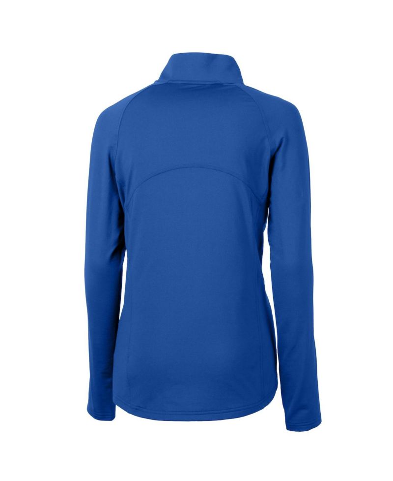 Women's Royal Seattle Mariners Dry Tec Adapt Eco Knit Stretch Raglan Half-Zip Top