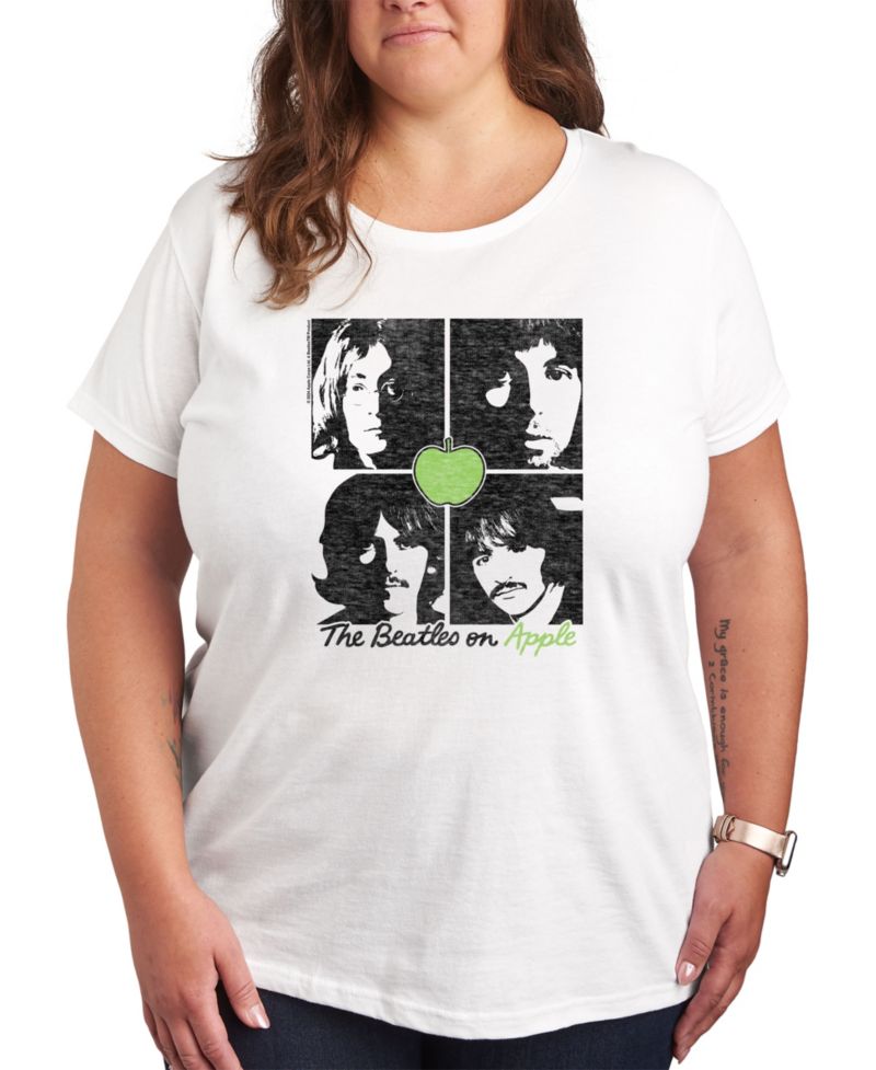 Plus Size The Beatles Apple Graphic Pullover T-shirt