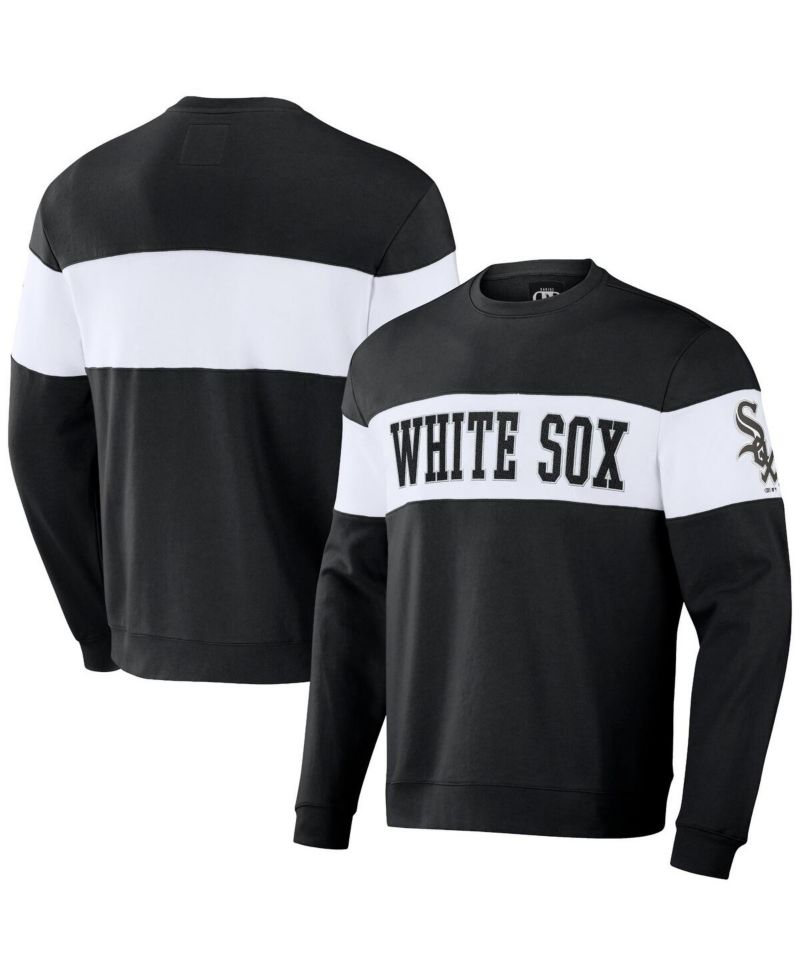 Men's Darius Rucker Collection by Black Chicago White Sox Stripe Pullover Sweatshirt