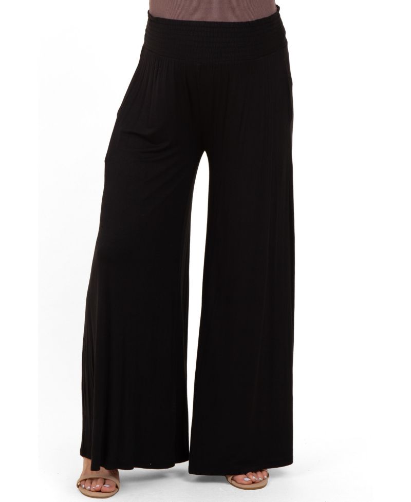 Women's Smocked Waist Wide Leg Pants