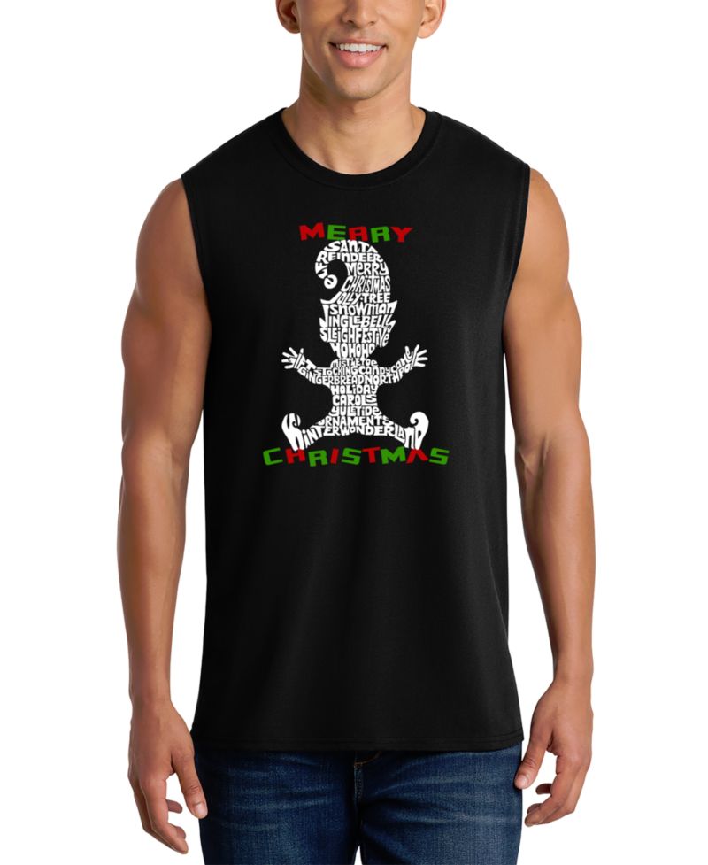 Men's Christmas Dinosaur T-Rex-Shaped Tank Top