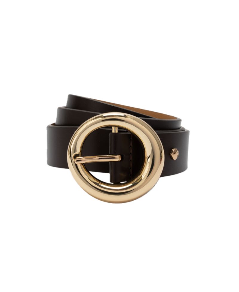 Women's Round Molten Buckle Belt