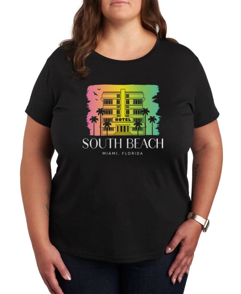 Trendy Plus Size South Beach Graphic T-Shirt