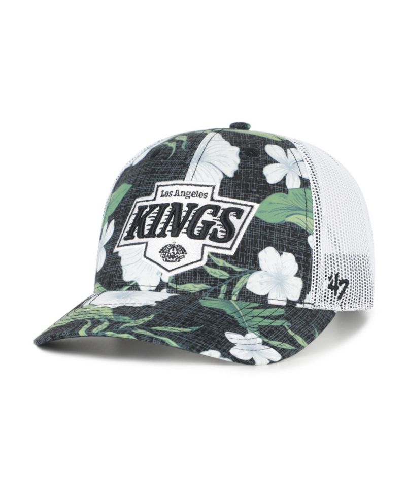 Men's Black/White Los Angeles Kings Beach Side Adjustable Trucker Hat
