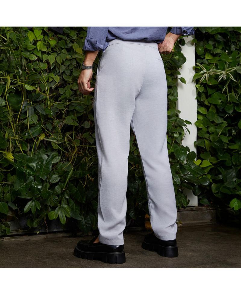 Men's Cloud Grey Pleated Tailored Trousers