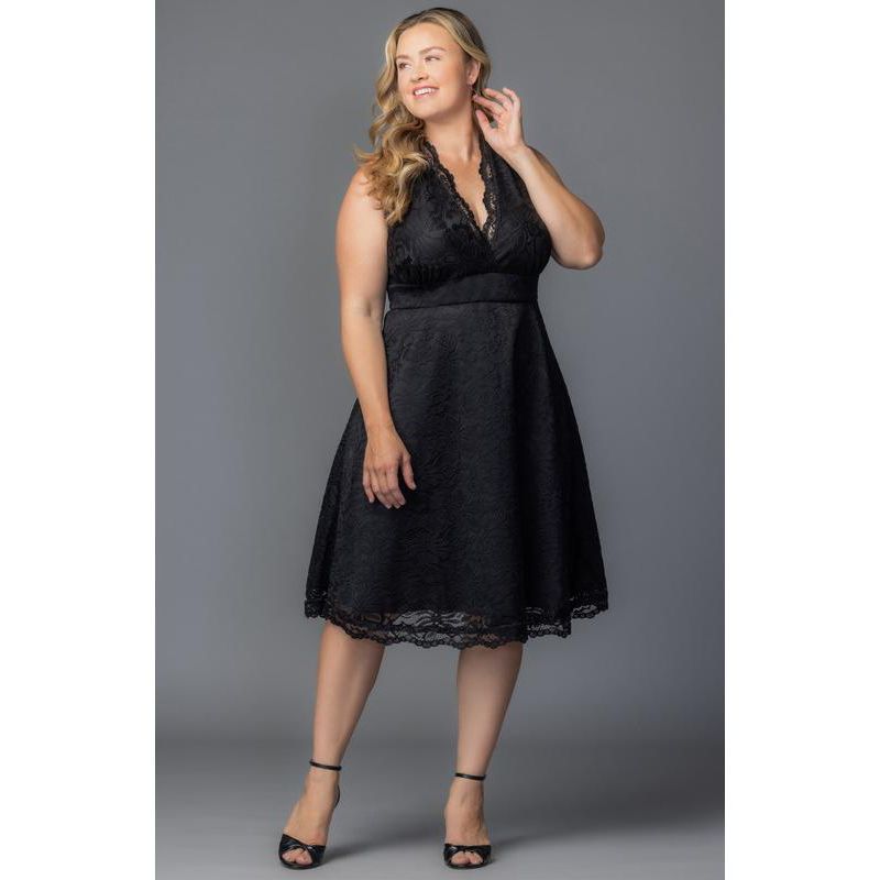Plus Size Pin Up Boudoir Sleeveless Lace Cocktail Dress