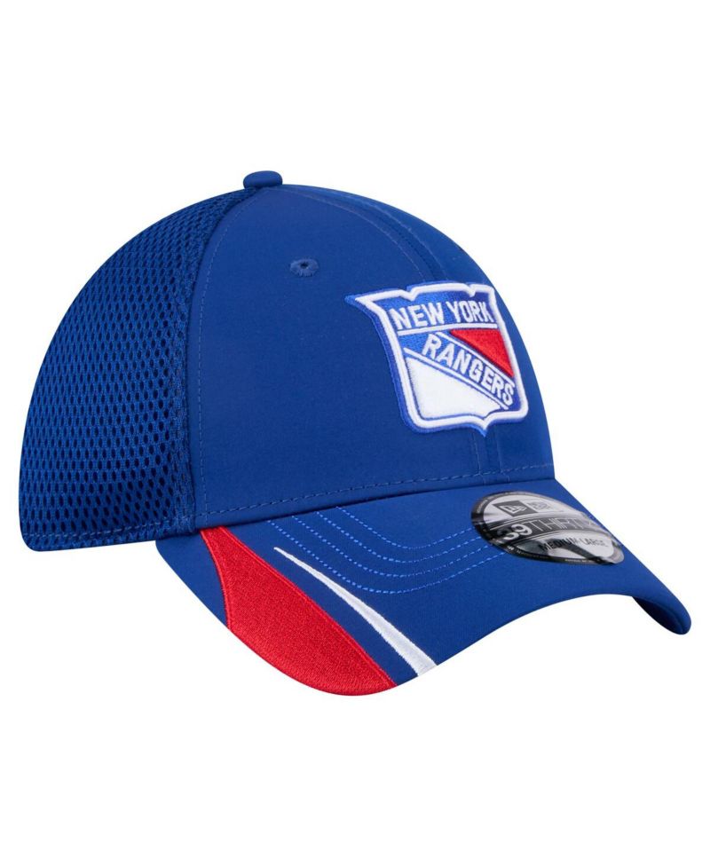 Men's Blue New York Rangers Linear Featherweight 39THIRTY Flex Hat