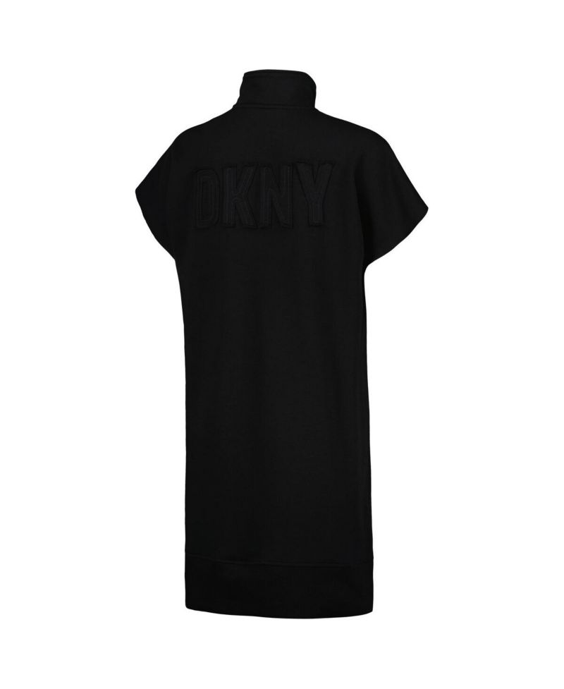 Women's Black San Francisco Giants Emily Quarter-Zip Sneaker Dress
