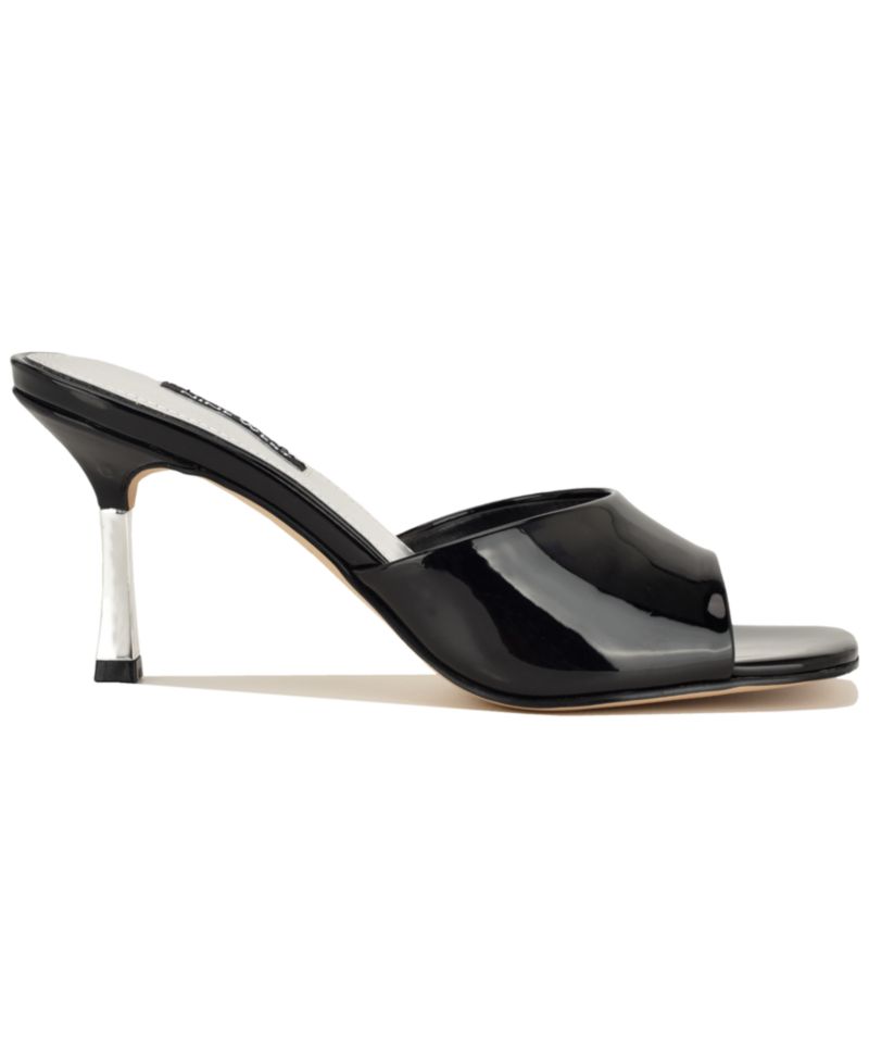 Women's Lamell Square Toe Slip-On Stiletto Sandals