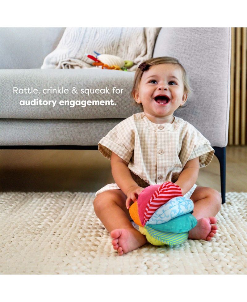 Baby Sensory-Textured Rainbow Fabric Ball
