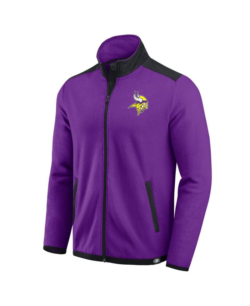 Darius Rucker Collection by Men's Purple Minnesota Vikings Color Block Polar Fleece Full-Zip Jacket