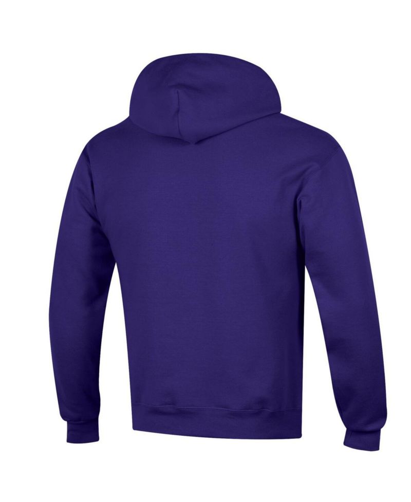 Men's Purple LSU Tigers Arch Over Logo Pullover Hoodie