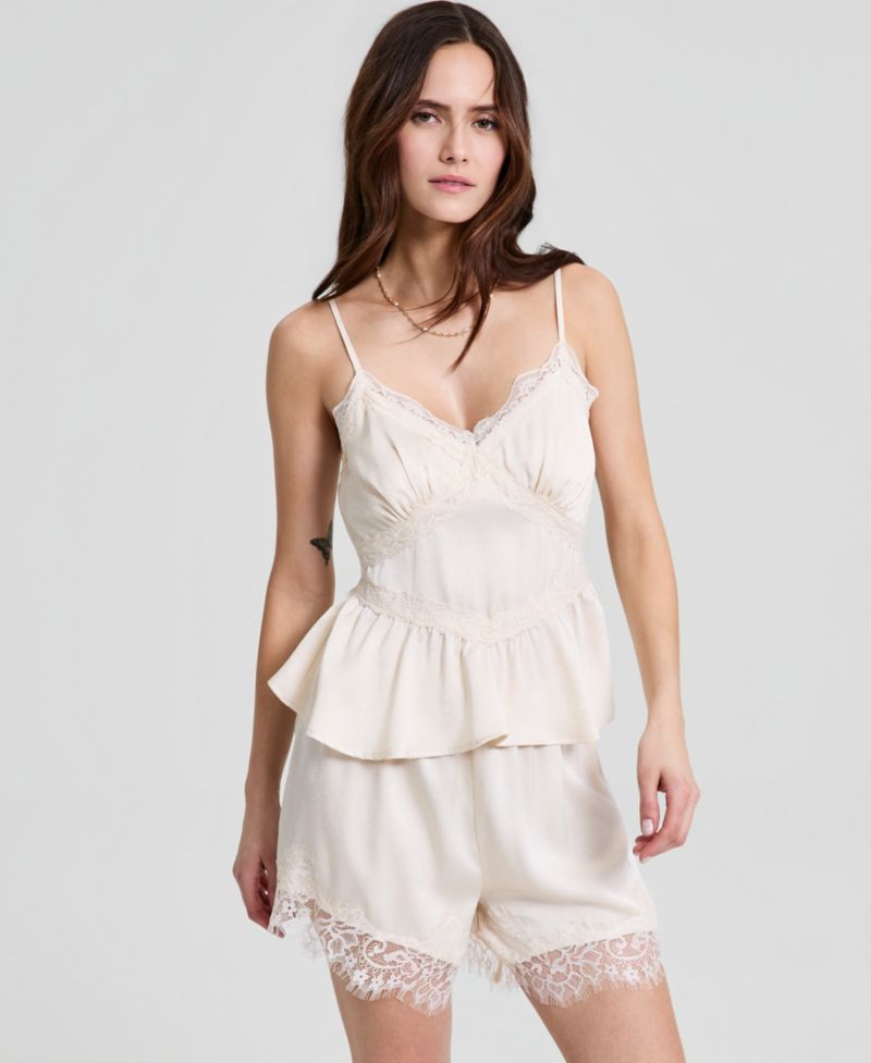 Women's Satin Lace-Trim Camisole