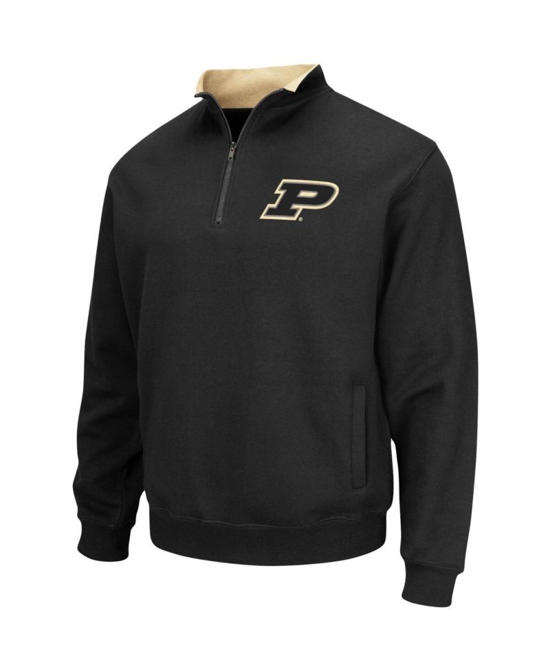 Men's Black Purdue Boilermakers Big and Tall Tortugas Quarter-Zip Jacket