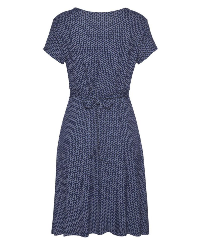 Women's Viscose Printed Short Sleeve V-Neck Short Dress